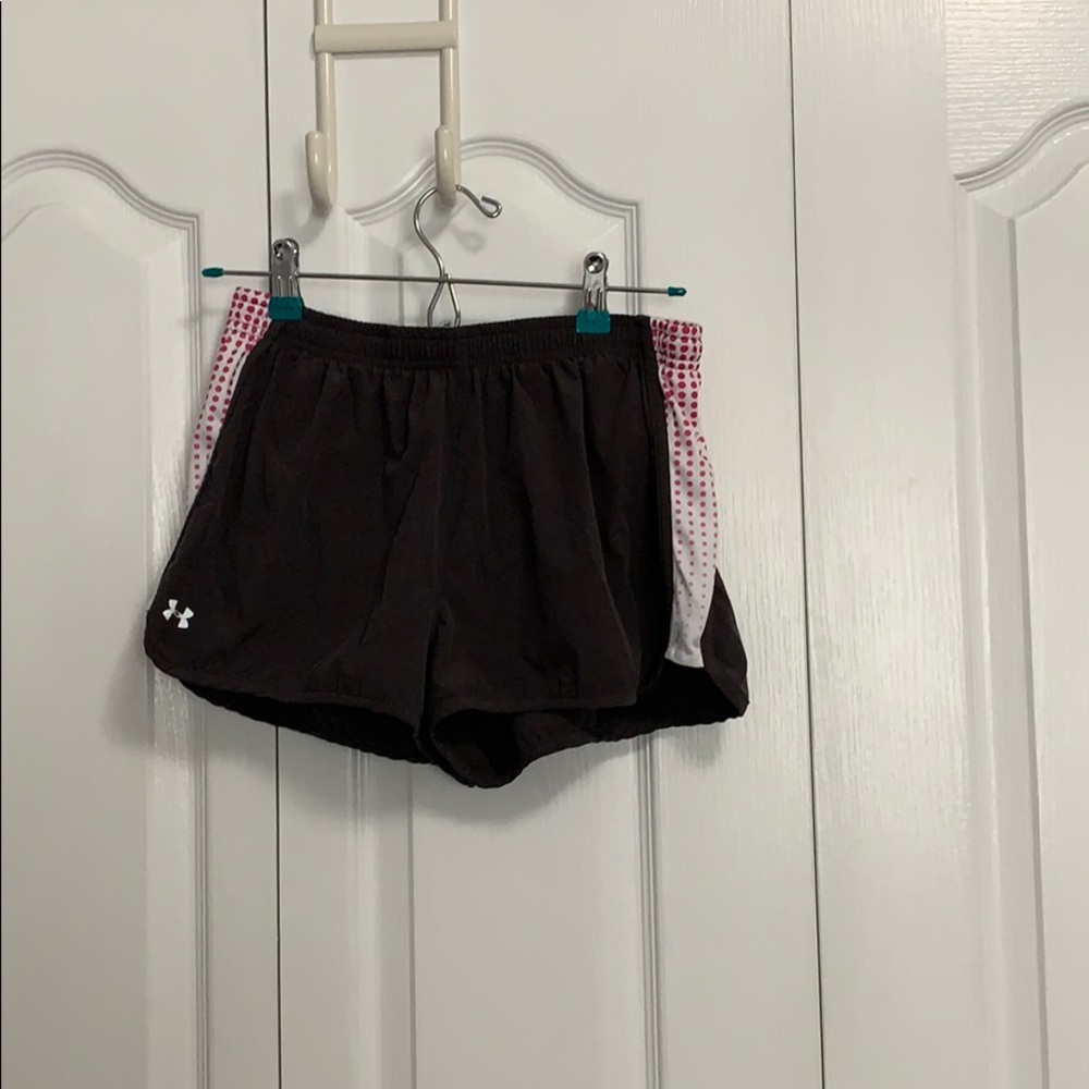 Under armour running shorts.